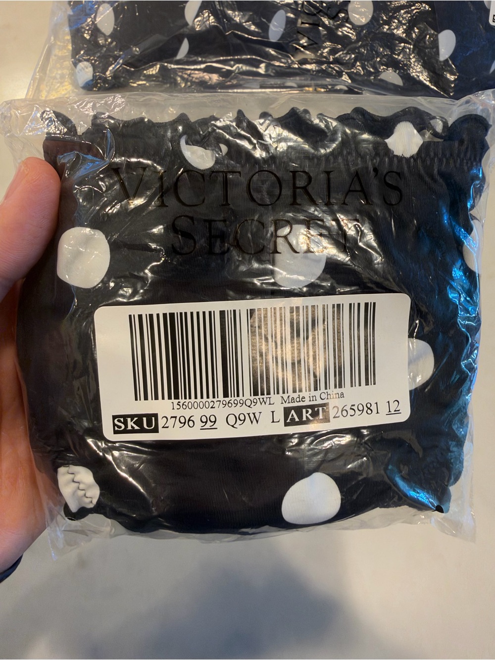 Victoria's Secret Black & White Polka Dot Women’s Bikini New Size L - Picture 3 of 6